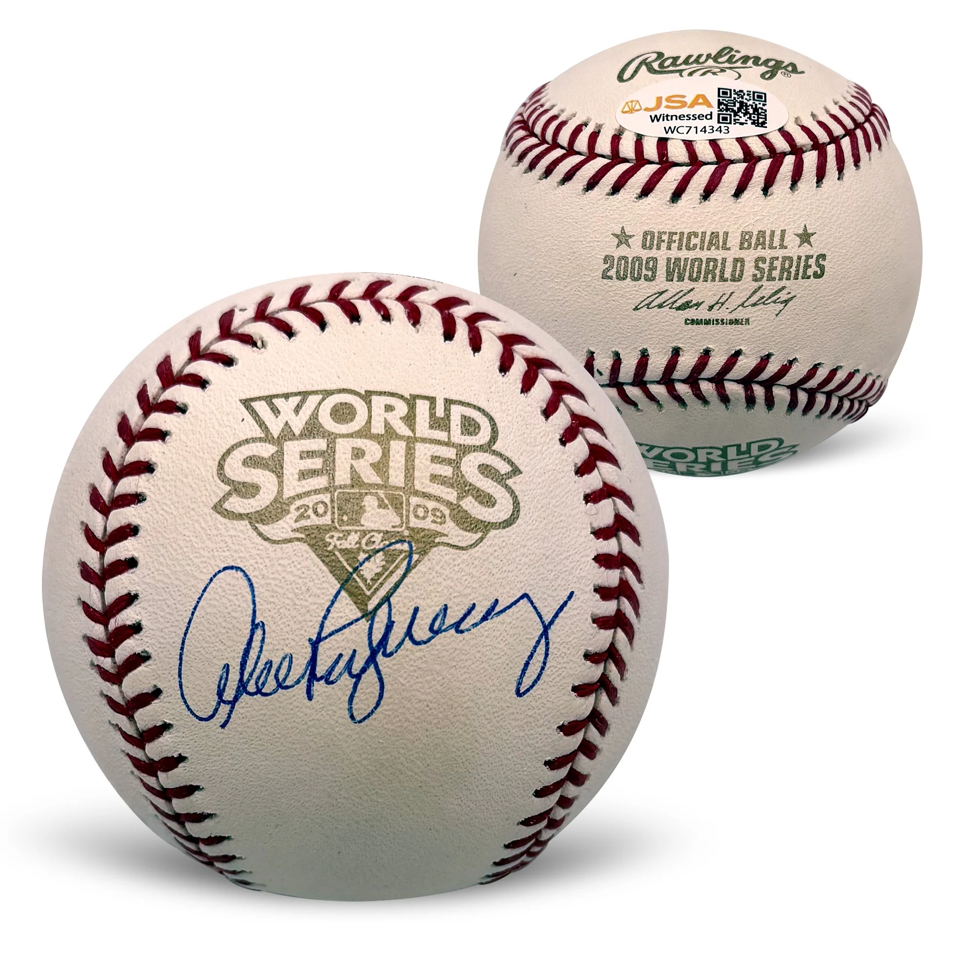 Alex Rodriguez New York Yankees Signed 2009 World Series Baseball JSA