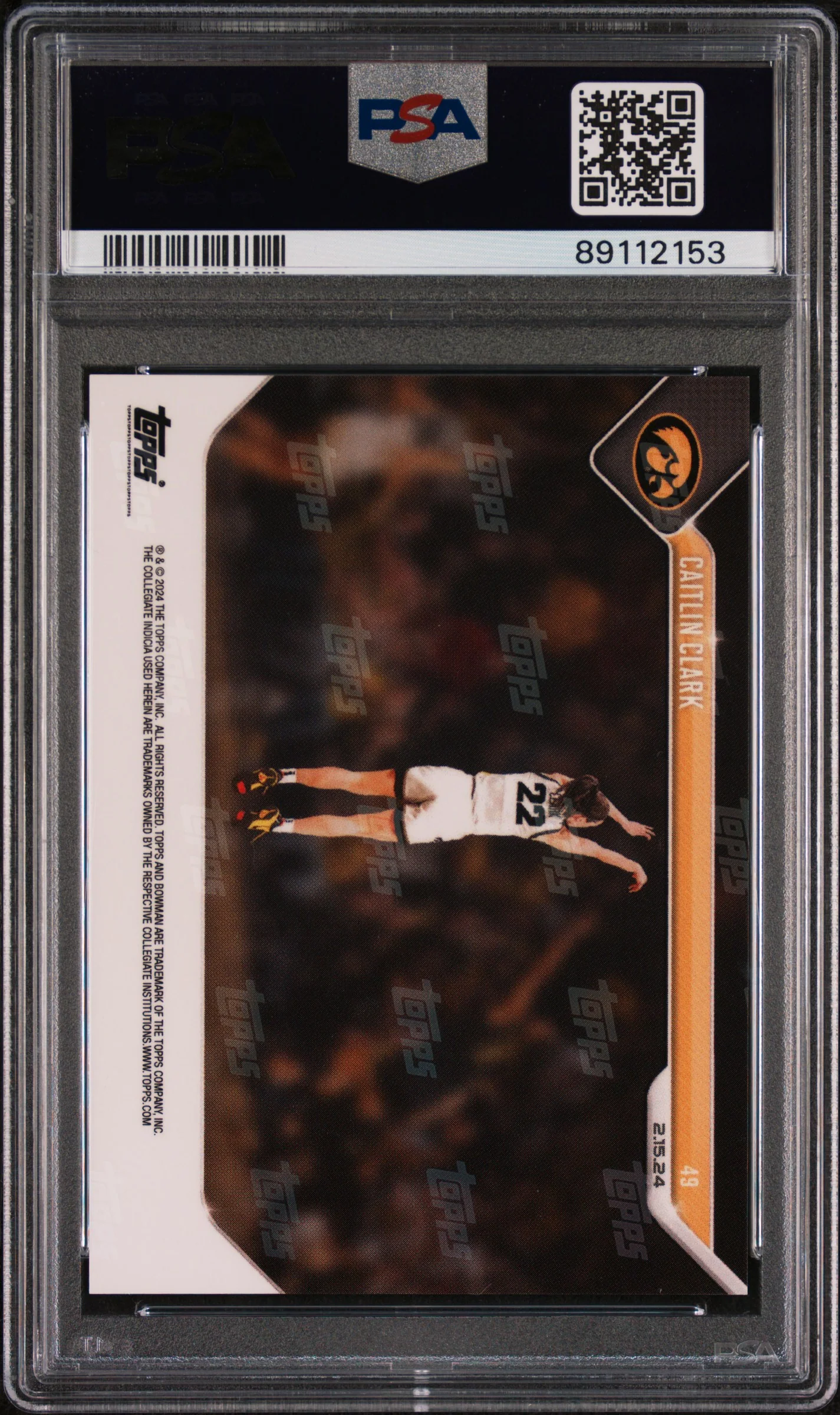 Caitlin Clark 2023 Bowman U Now Breaks Scoring Record Rookie Card #49 PSA 10 - Image 2