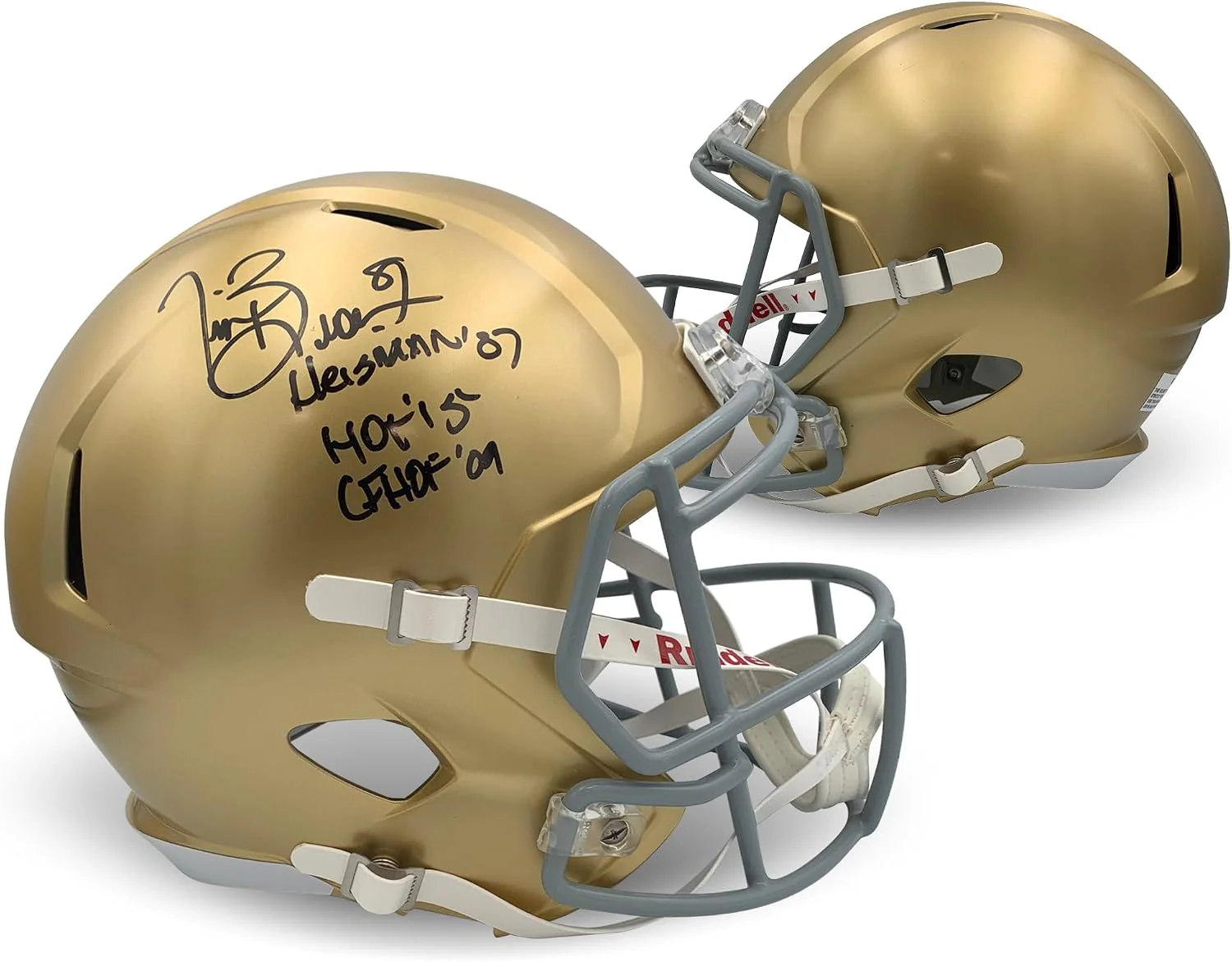 Tim Brown Notre Dame Fighting Irish Signed Full Size Helmet